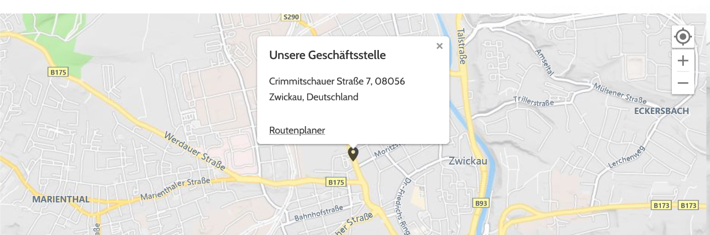 Unsere Geschäftsstelle in Zwickau